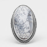 Dendritic Opal Silver Rings