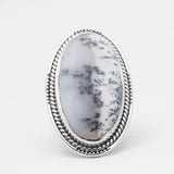 Dendritic Opal Silver Rings