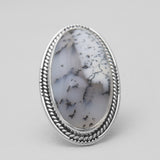 Dendritic Opal Silver Rings