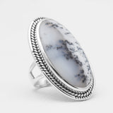 Dendritic Opal Silver Rings