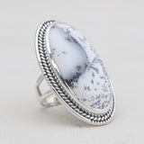 Dendritic Opal Silver Rings