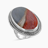 Dendritic Opal Silver Rings