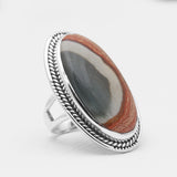 Dendritic Opal Silver Rings