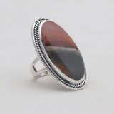 Dendritic Opal Silver Rings