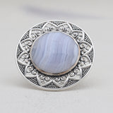 Turquoise Spiny Oyster Silver Rings