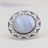 Turquoise Spiny Oyster Silver Rings