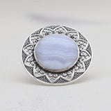 Turquoise Spiny Oyster Silver Rings