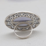 Turquoise Spiny Oyster Silver Rings