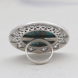 Turquoise Spiny Oyster Silver Rings