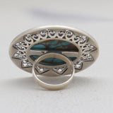Turquoise Spiny Oyster Silver Rings