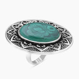Turquoise Spiny Oyster Silver Rings