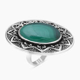 Turquoise Spiny Oyster Silver Rings