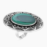 Turquoise Spiny Oyster Silver Rings