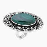 Turquoise Spiny Oyster Silver Rings
