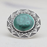 Turquoise Spiny Oyster Silver Rings