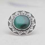 Turquoise Spiny Oyster Silver Rings