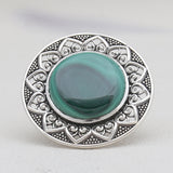 Turquoise Spiny Oyster Silver Rings