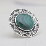 Turquoise Spiny Oyster Silver Rings