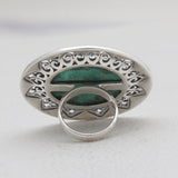 Turquoise Spiny Oyster Silver Rings