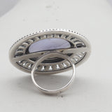 Blue Lace Agate Silver Ring