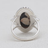 925 Sterling Silver Peanut Wood Jasper Rings