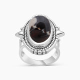 925 Sterling Silver Peanut Wood Jasper Rings