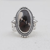 925 Sterling Silver Peanut Wood Jasper Rings