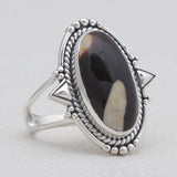 925 Sterling Silver Peanut Wood Jasper Rings
