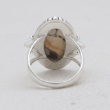 925 Sterling Silver Peanut Wood Jasper Rings