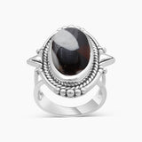 925 Sterling Silver Peanut Wood Jasper Rings
