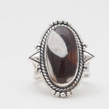 925 Sterling Silver Peanut Wood Jasper Rings
