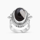 925 Sterling Silver Peanut Wood Jasper Rings
