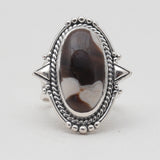 925 Sterling Silver Peanut Wood Jasper Rings