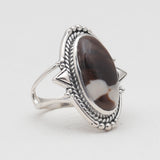 925 Sterling Silver Peanut Wood Jasper Rings