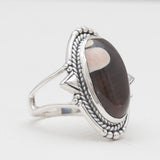 925 Sterling Silver Peanut Wood Jasper Rings