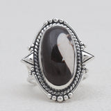 925 Sterling Silver Peanut Wood Jasper Rings