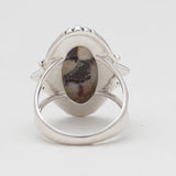 925 Sterling Silver Peanut Wood Jasper Rings
