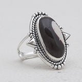 925 Sterling Silver Peanut Wood Jasper Rings