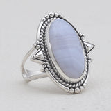 925 Sterling Silver Peanut Wood Jasper Rings
