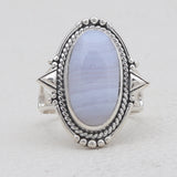 925 Sterling Silver Peanut Wood Jasper Rings