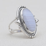 925 Sterling Silver Peanut Wood Jasper Rings