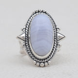 925 Sterling Silver Peanut Wood Jasper Rings
