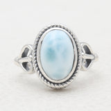 925 Sterling Silver Larimar Designer Rings