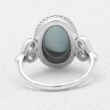 925 Sterling Silver Larimar Designer Rings