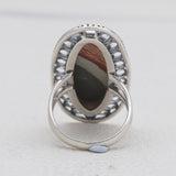 925 Sterling Silver Polychrome Jasper Rings