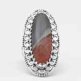 925 Sterling Silver Polychrome Jasper Rings