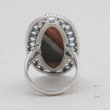 925 Sterling Silver Polychrome Jasper Rings
