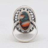 Blue Lace Agate Silver Designer Rings
