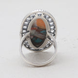 925 Sterling Silver Polychrome Jasper Rings