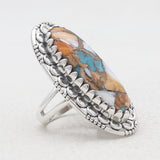 925 Sterling Silver Polychrome Jasper Rings